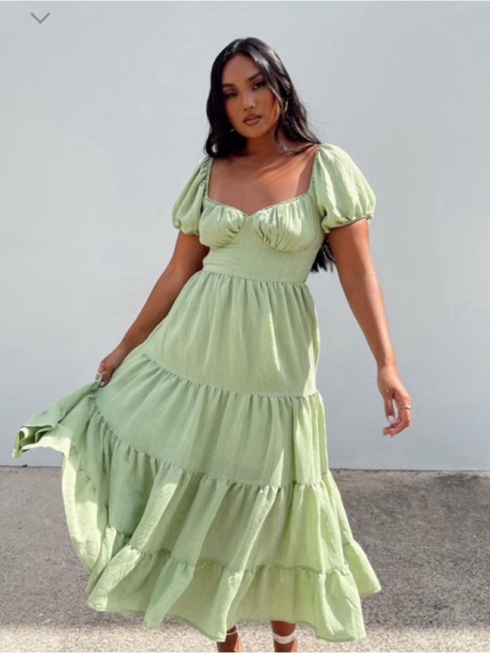 Princess Polly Danny Midi Dress Green